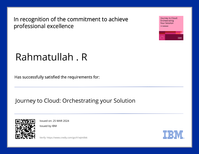 Journey to Cloud: Orchestrating Your Solution